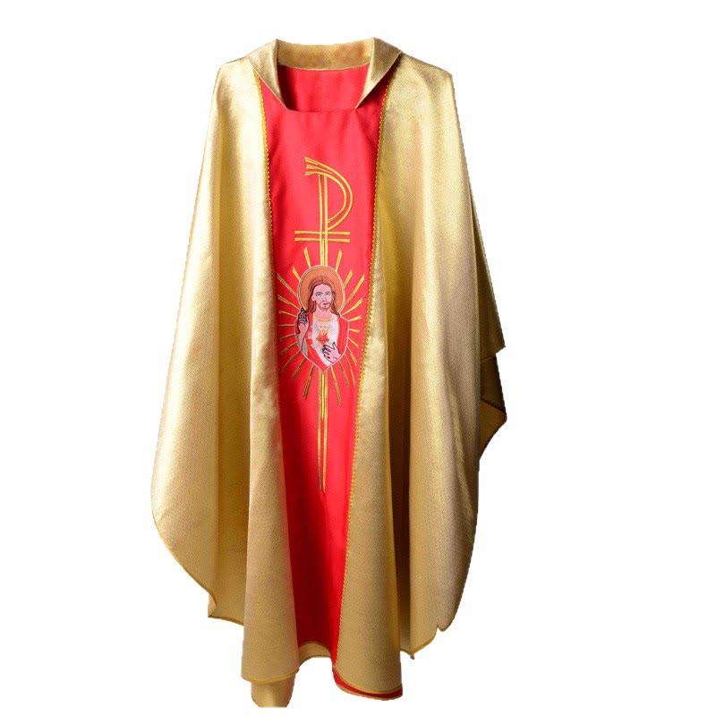Christianartworkshop High - End Chasuble in Silver - White/Blue & Gold/Red with Thematic Motifs - image 2