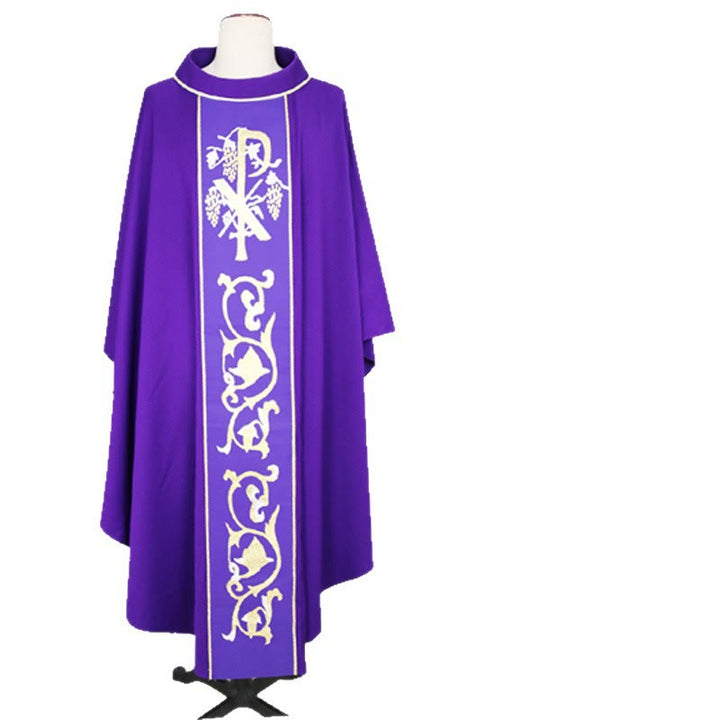 Christianartworkshop Multi - Colored Chasuble With Cross, Chalice & Wheat - Grape Motifs - image 4