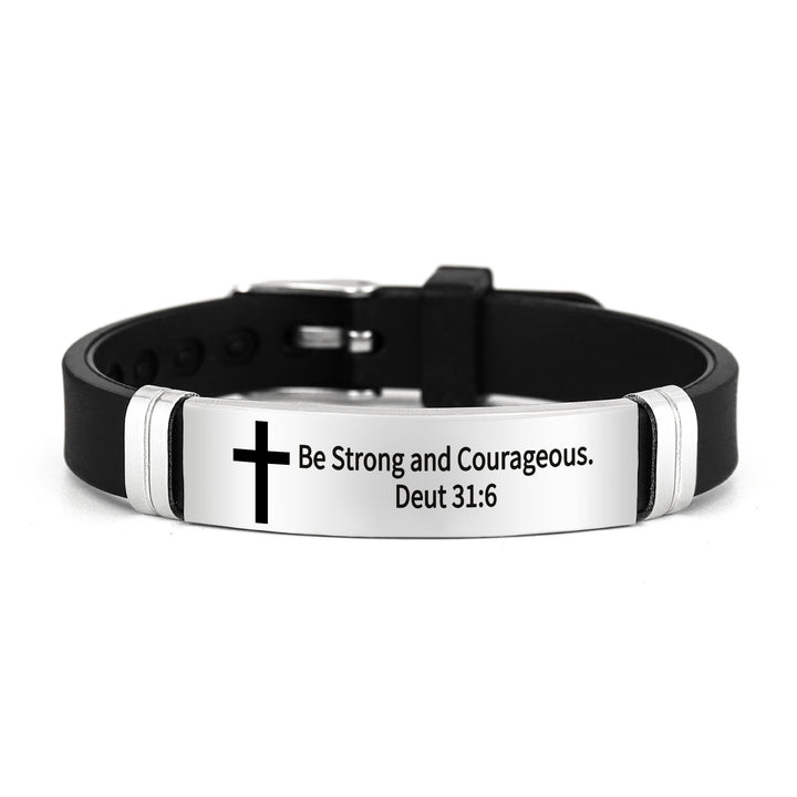 Christianartworkshop Multi - Styled Motivational Cross Bracelet with Bible Verses - Silver 31:6 - image 13