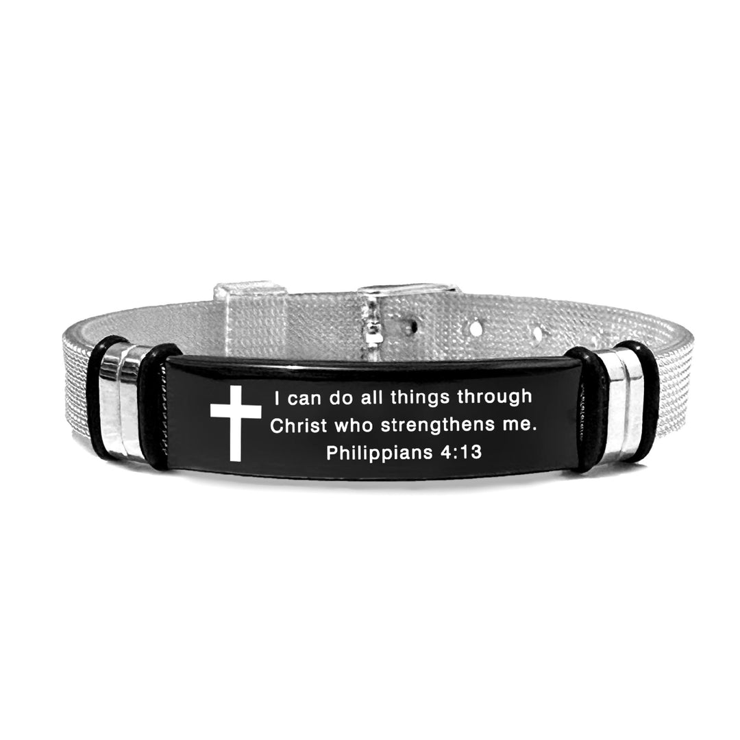 Christianartworkshop Multi - Styled Motivational Cross Bracelet with Bible Verses - PVC 4:13 - image 31