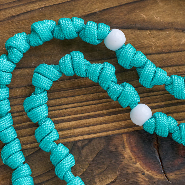 Christianartworkshop Vibrant Turquoise Knotted Rosary with Guadalupe Cameo: Strong Grip, Holy Focus - image 6