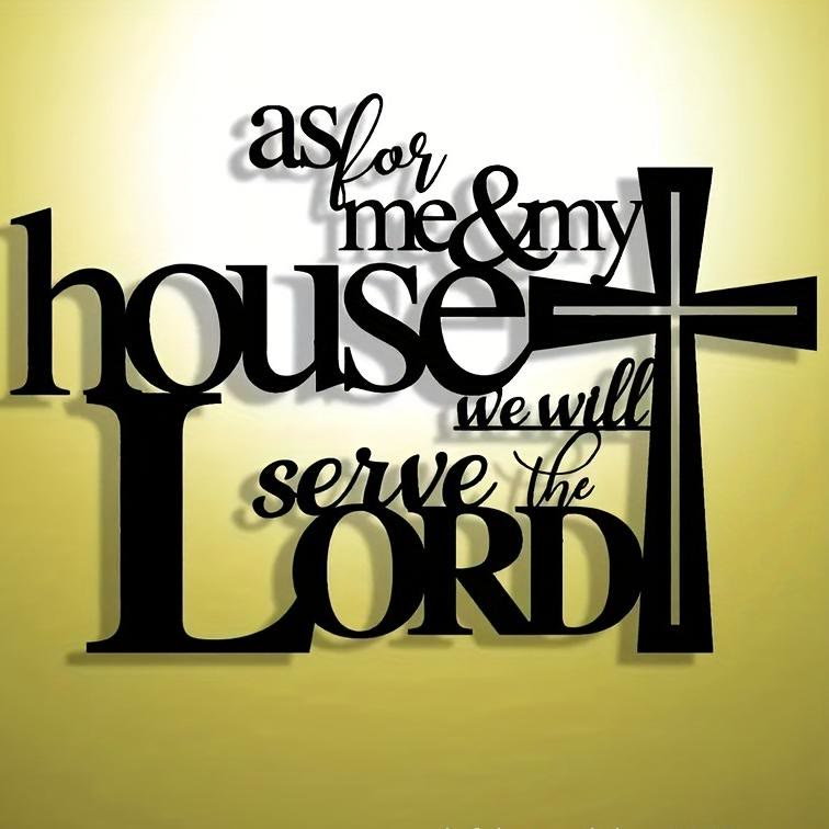Christianartworkshop Faith - Filled Black Metal Wall Decor: Cross & As for Me & My House Verse - image 6