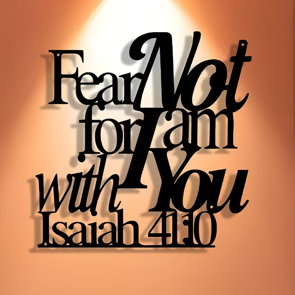 Christianartworkshop Artistic Black Metal Wall Decor: Isaiah 41:10 Fear Not for I Am with You - image 5