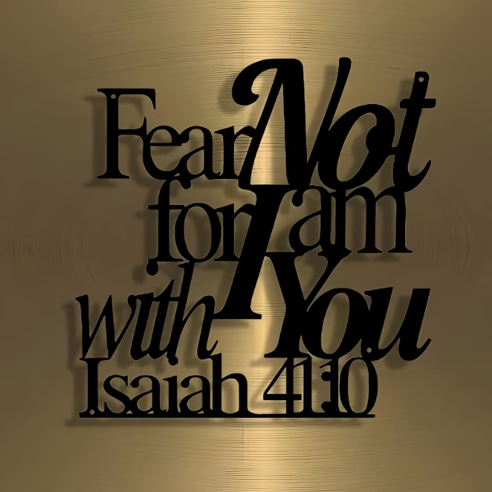 Christianartworkshop Artistic Black Metal Wall Decor: Isaiah 41:10 Fear Not for I Am with You - image 4