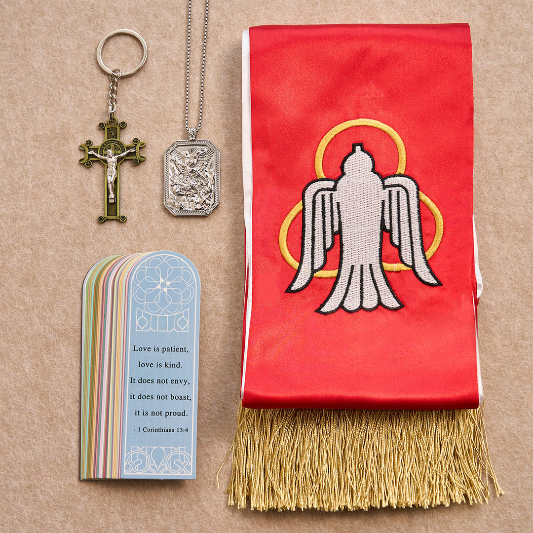Christianartworkshop St. Michael Guardian and Grace Blessing Set for Pocket Prayer & Reflection - Silver Necklace - image 13
