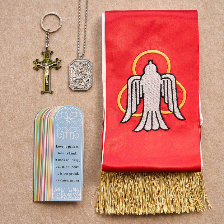 Christianartworkshop St. Michael Guardian and Grace Blessing Set for Pocket Prayer & Reflection - Silver Necklace - image 13