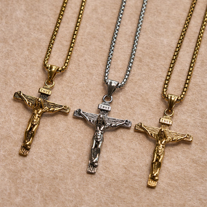 Christianartworkshop Green Cross-Crown Blessing Set with Gold Crucifix & Scripture: Live in Hope - image 3