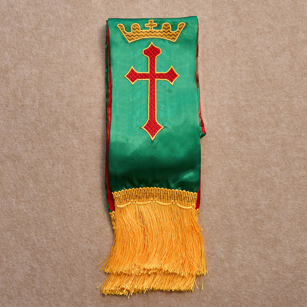 Christianartworkshop Green Cross-Crown Blessing Set with Gold Crucifix & Scripture: Live in Hope - image 4