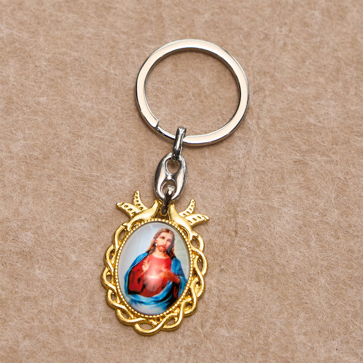 Christianartworkshop Black Golden Cross Blessing Set with Madonna & Scripture Cross: Live in Faith - image 11