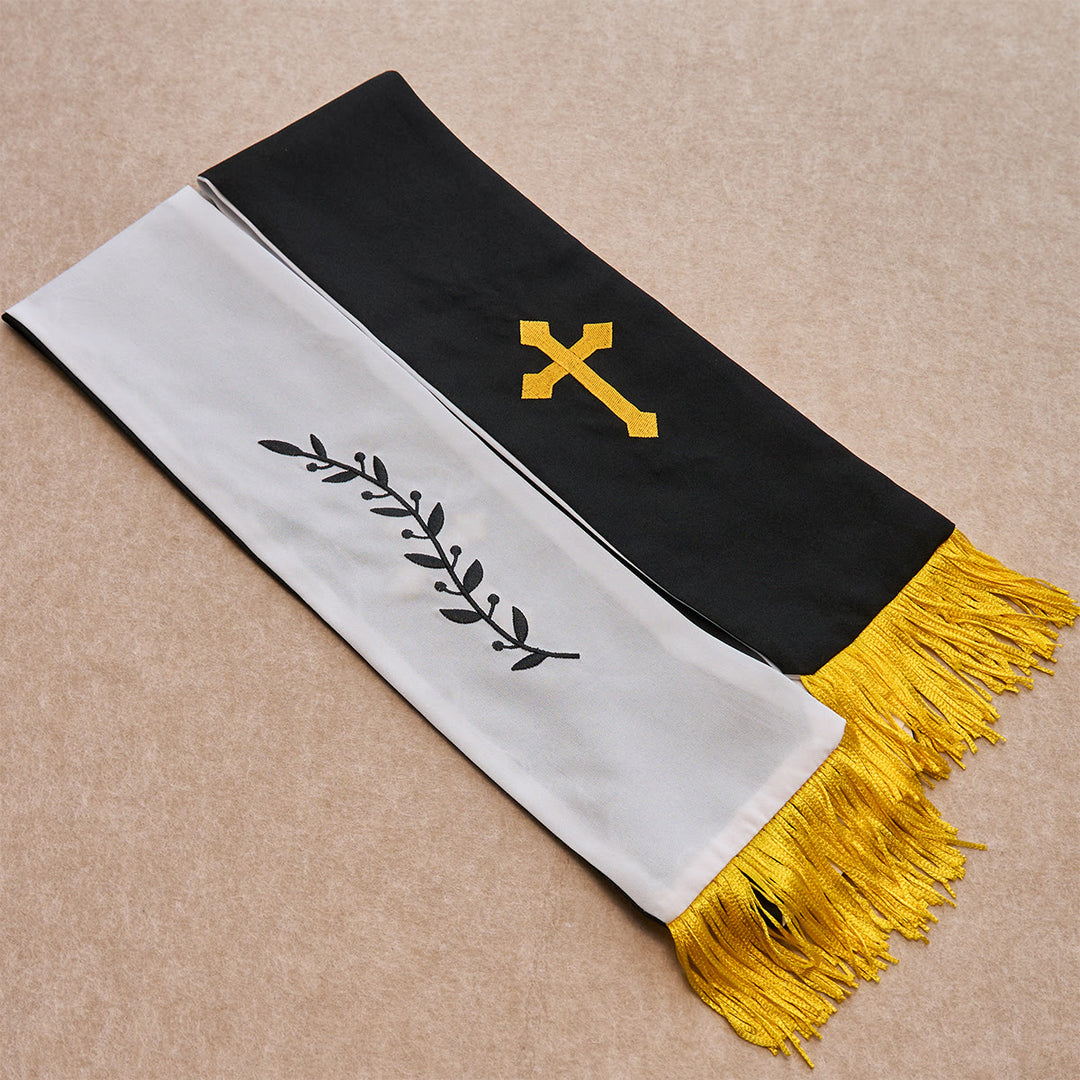 Christianartworkshop Black Golden Cross Blessing Set with Madonna & Scripture Cross: Live in Faith - image 8