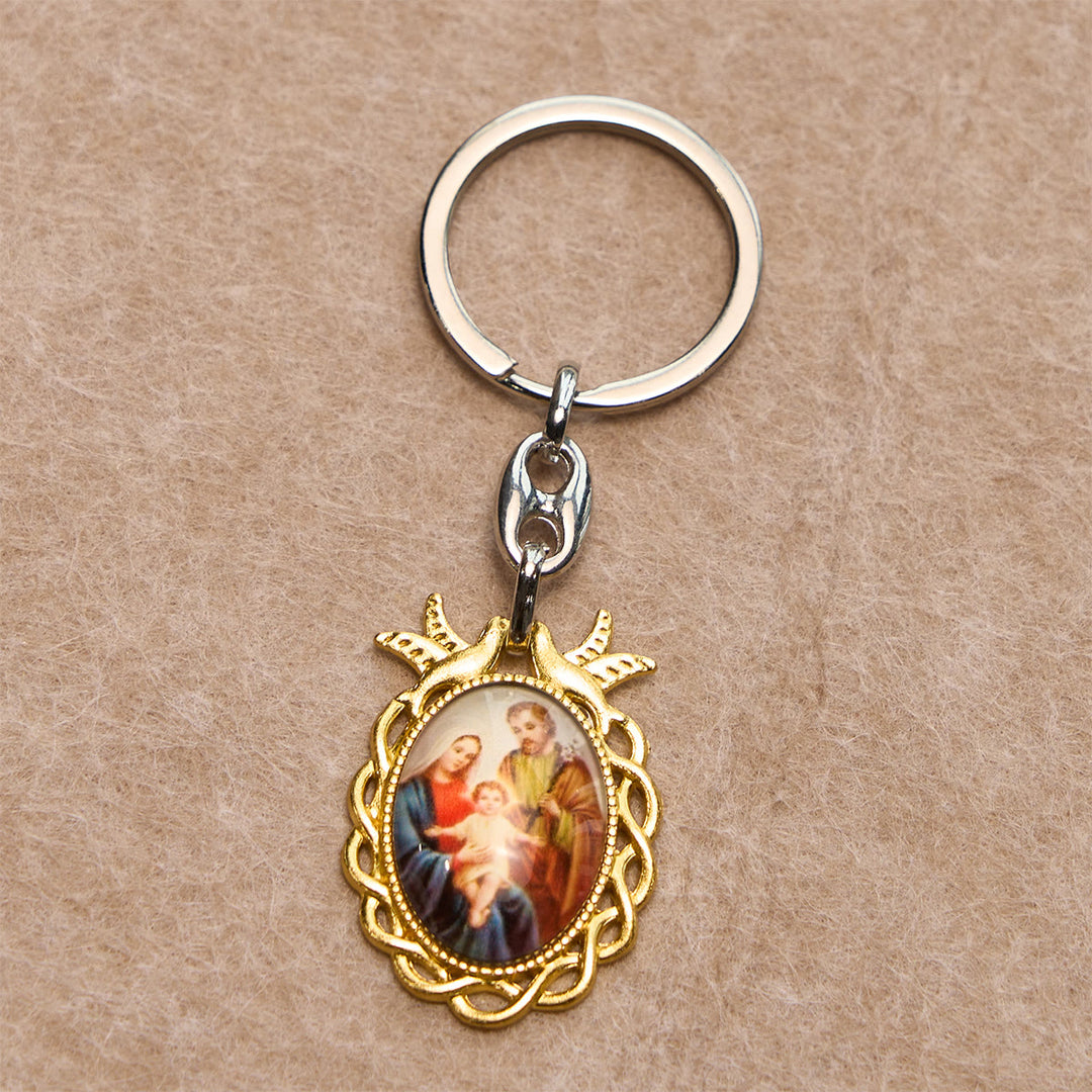 Christianartworkshop Red Golden Cross Blessing Set with Madonna & Gallstone Rosary: Live in Love - image 7