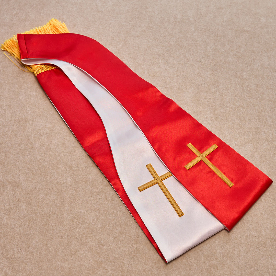 Christianartworkshop Red Golden Cross Blessing Set with Madonna & Gallstone Rosary: Live in Love - image 4