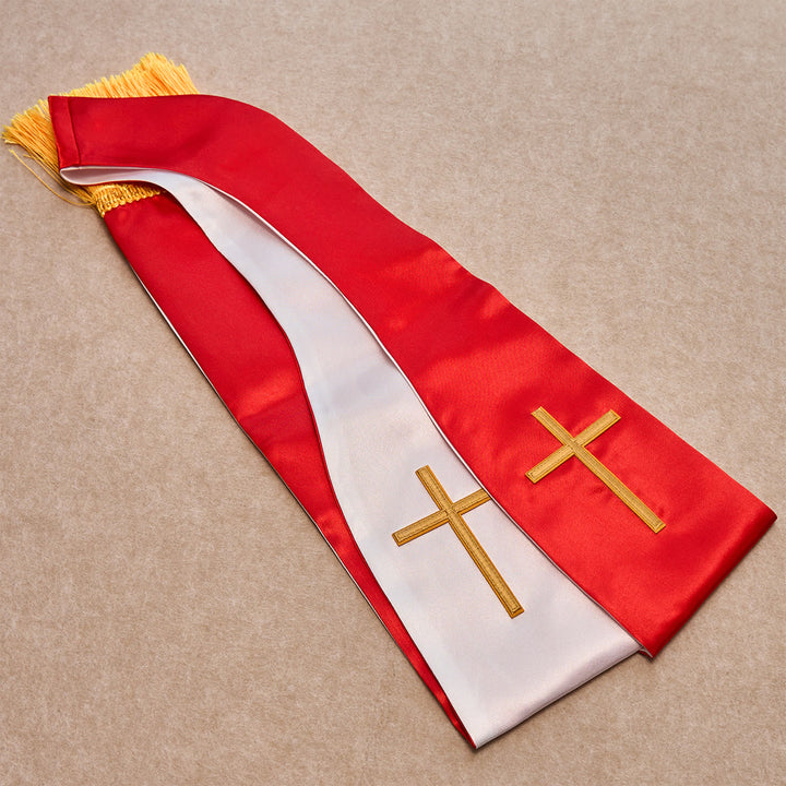 Christianartworkshop Red Golden Cross Blessing Set with Madonna & Gallstone Rosary: Live in Love - image 4