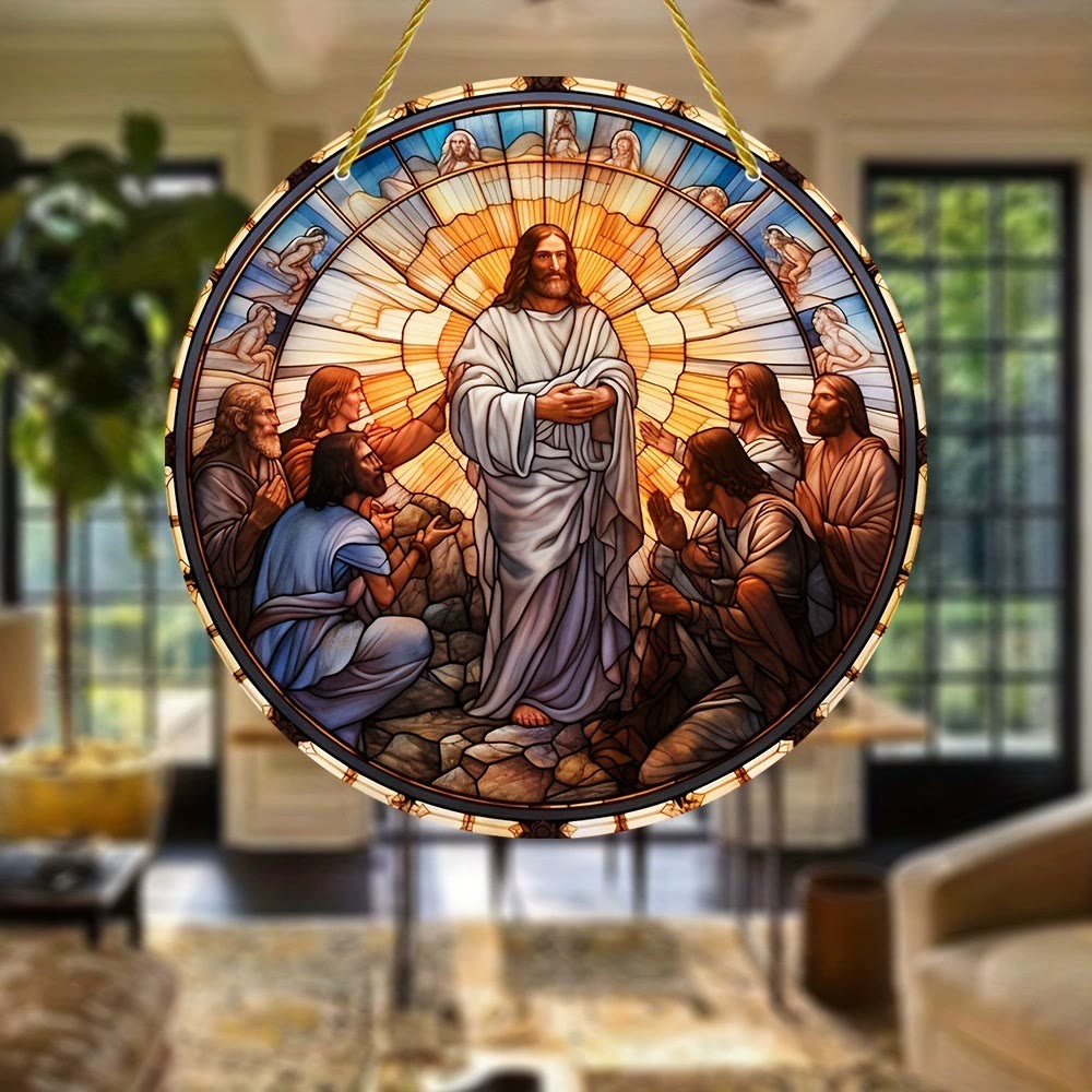 Christianartworkshop Light of tahe World Collection: Holy Family, Adoration & Blessing Scenes Hanging Ornaments - E - 7.87''/20cm - image 4