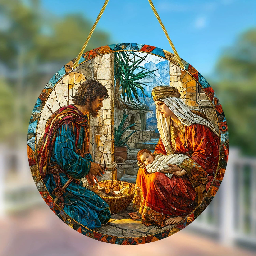 Christianartworkshop Light of tahe World Collection: Holy Family, Adoration & Blessing Scenes Hanging Ornaments - J - 7.87''/20cm - image 9