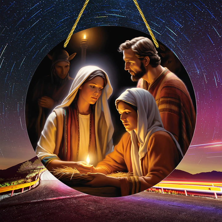 Christianartworkshop Light of tahe World Collection: Holy Family, Adoration & Blessing Scenes Hanging Ornaments - I - 7.87''/20cm - image 8
