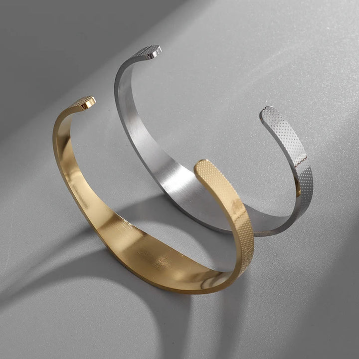 Christianartworkshop Peace & Protection St. Benedict Cuff Bracelet in Golden & Silver - image 3