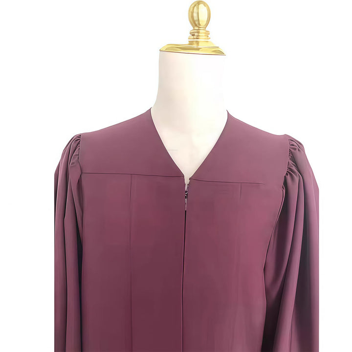 Christianartworkshop Burgundy Clergy Robe with Golden Holy Spirit Detail & V-Collar Design - image 6