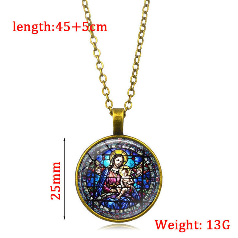 Christianartworkshop Choose Your Blessing Radiant Faith Necklace: Madonna with Child or Roses of Guadalupe  - image 5