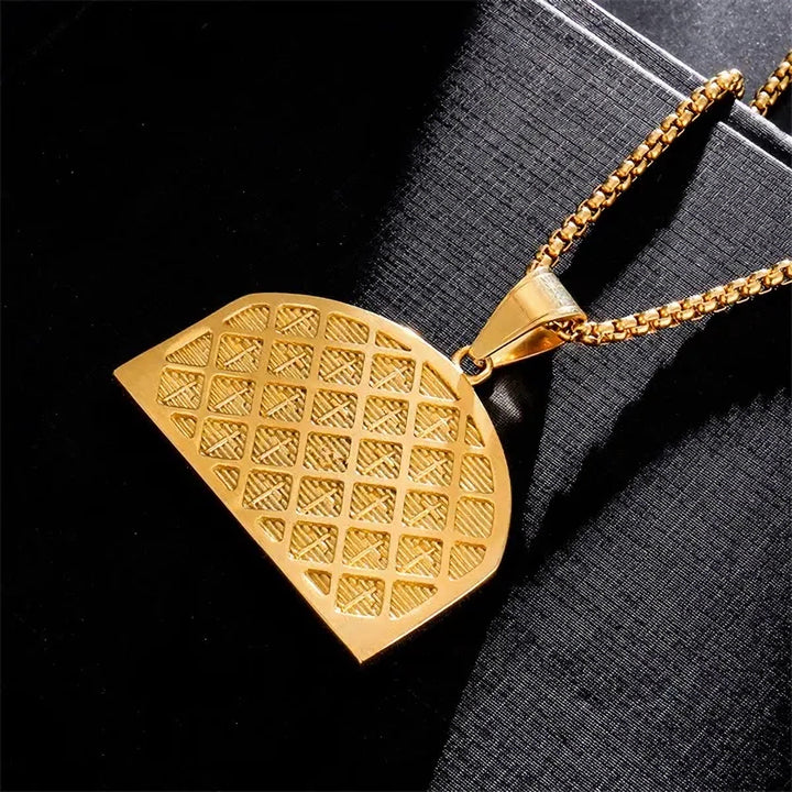 Christianartworkshop Holy Communion Arch Pendant Last Supper Scene Necklace: Golden & Silver Shine - image 5