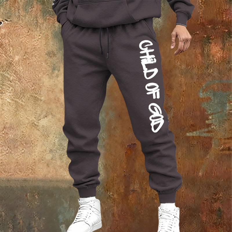 Christianartworkshop Faith-Inspired Child of God Quote Sweatpants with Bold Letter - image 21