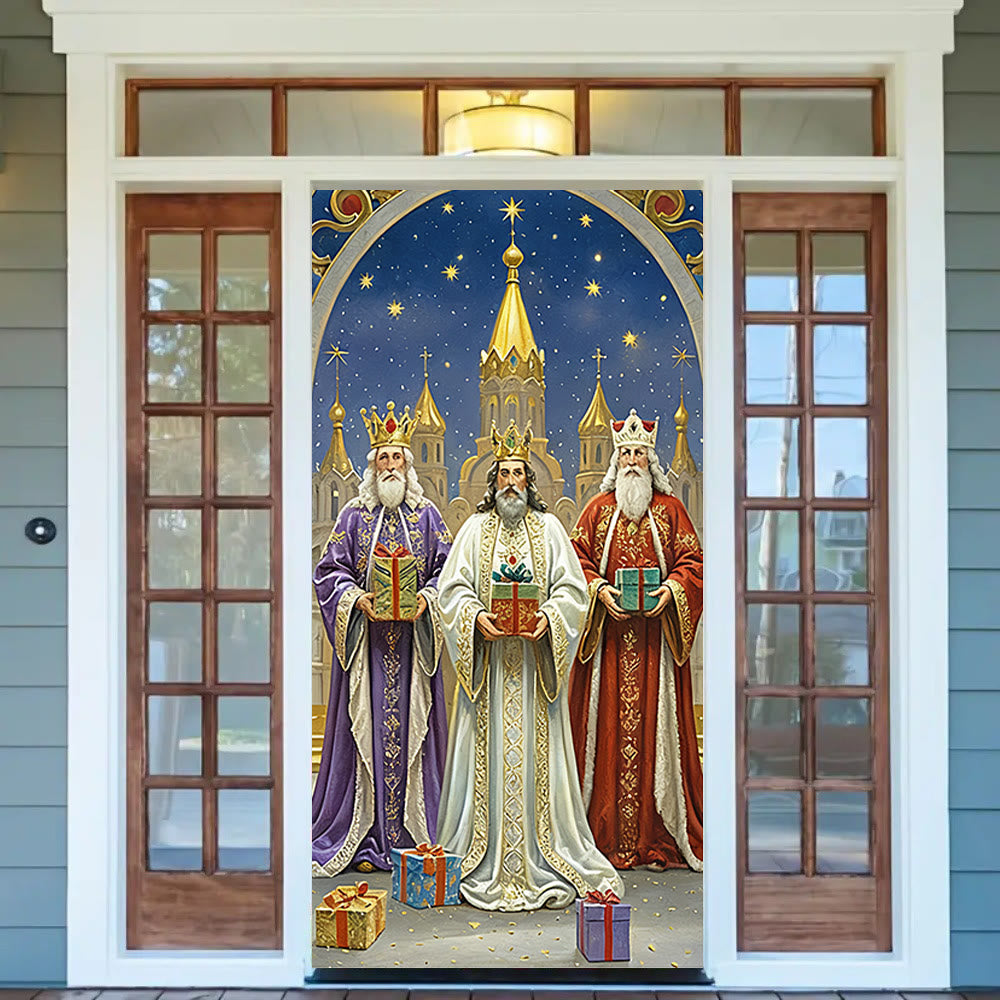Christianartworkshop Three Kings Nativity Gift Door Curtain: Christmas Faith & Festive Blessing - image 2