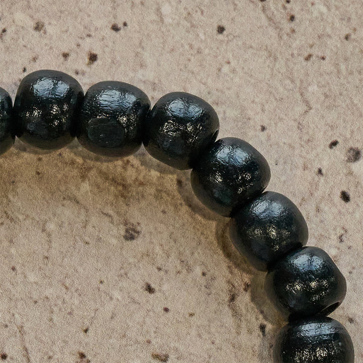 Christianartworkshop Black Wooden Prayer Handmade Bracelet with Dual Jerusalem Cross Shields - image 6