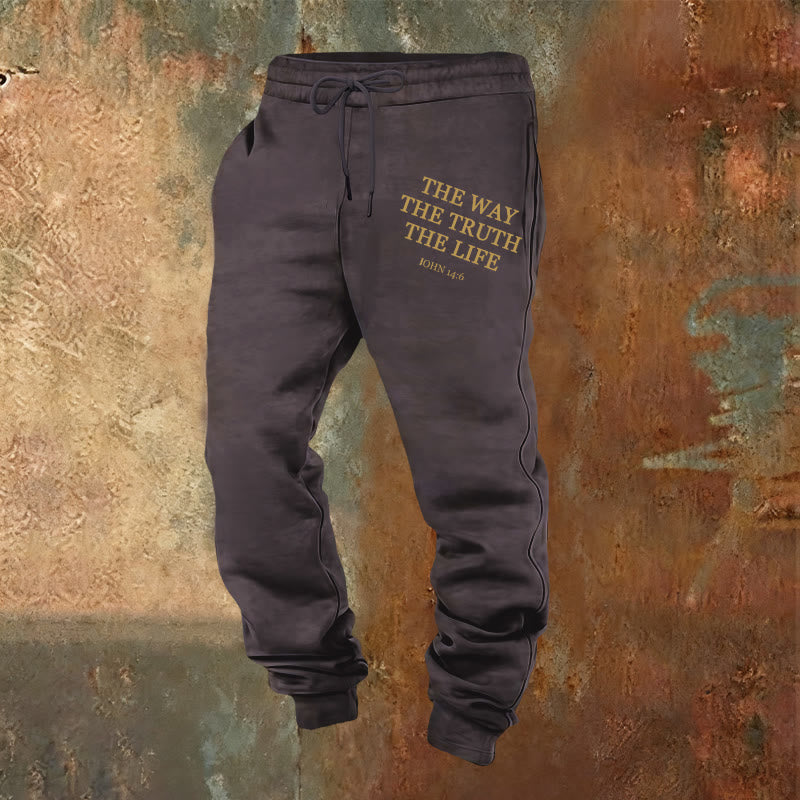 Christianartworkshop Faith in Motion John 14:6 Quote Sweatpants: Walk the Promise - Dark Grey - 2XL - image 20