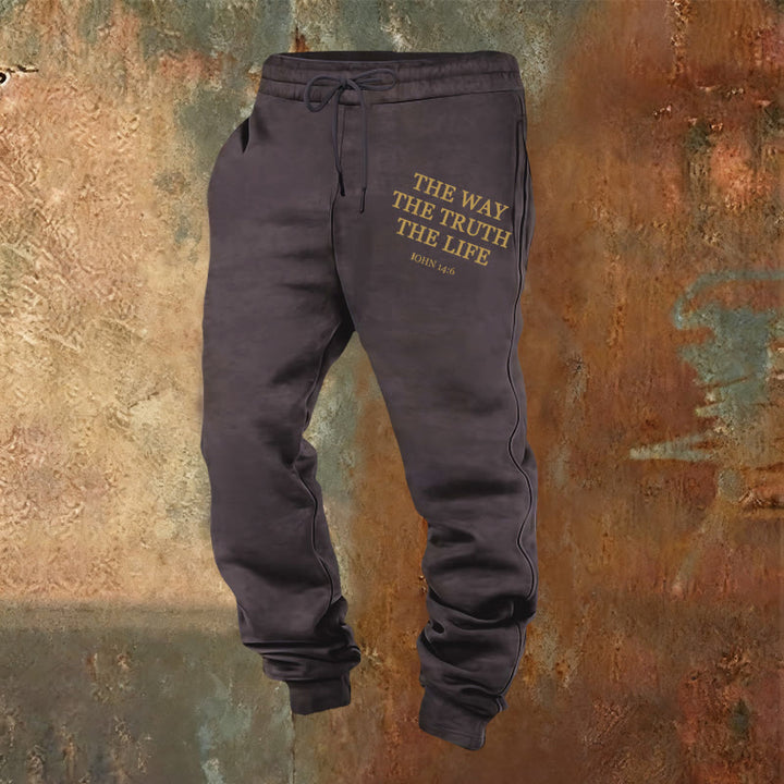 Christianartworkshop Faith in Motion John 14:6 Quote Sweatpants: Walk the Promise - Dark Grey - 2XL - image 20