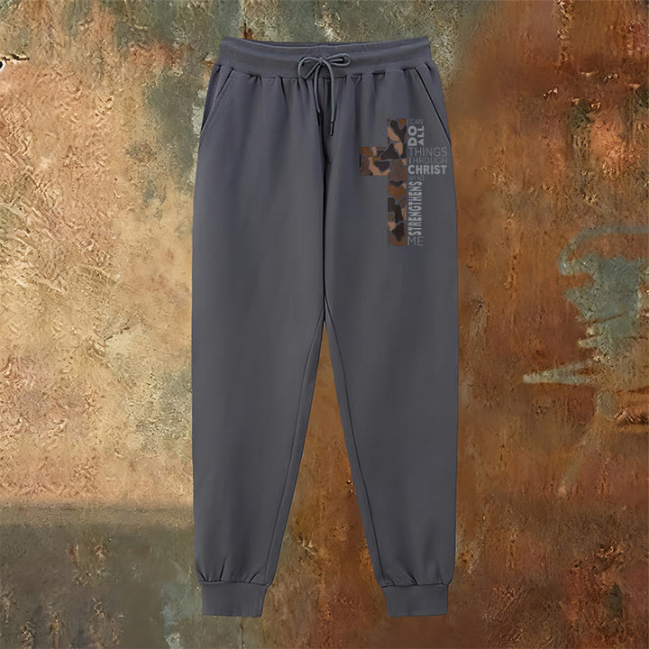 Christianartworkshop Disciple Edition Philippians 4:13 Strength Camo Cross Sweatpants - image 14