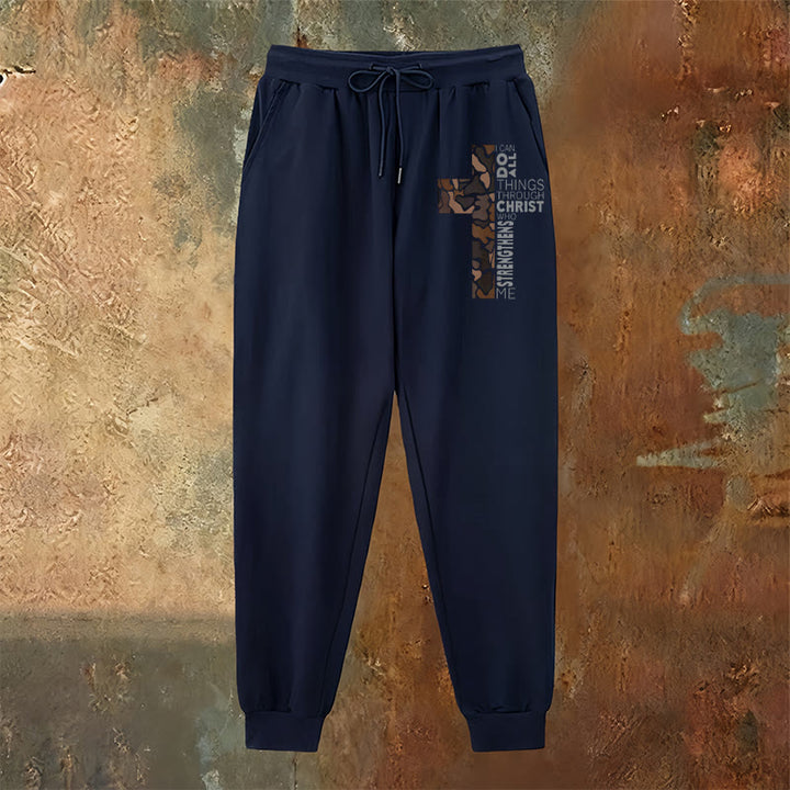 Christianartworkshop Disciple Edition Philippians 4:13 Strength Camo Cross Sweatpants - image 11