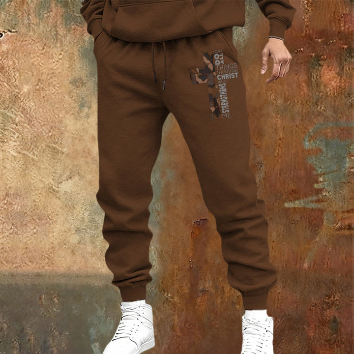Christianartworkshop Disciple Edition Philippians 4:13 Strength Camo Cross Sweatpants - image 17