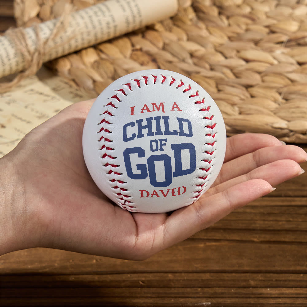 Christianartworkshop Everyday Faith Reminder Baseball: Child of God Proclamation for Play & Display - image 1