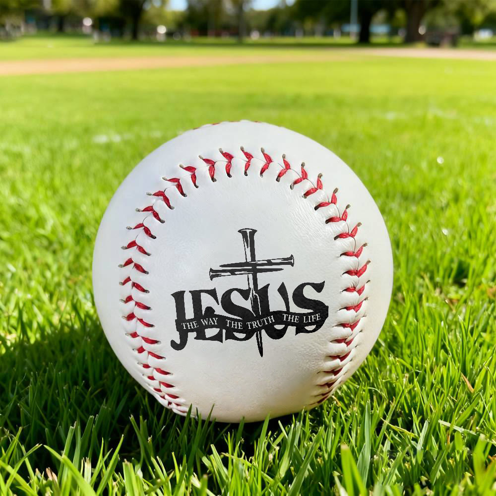 Christianartworkshop Scriptural Meaning Baseball: Jesus The Way Truth Life & Cross Design - image 5