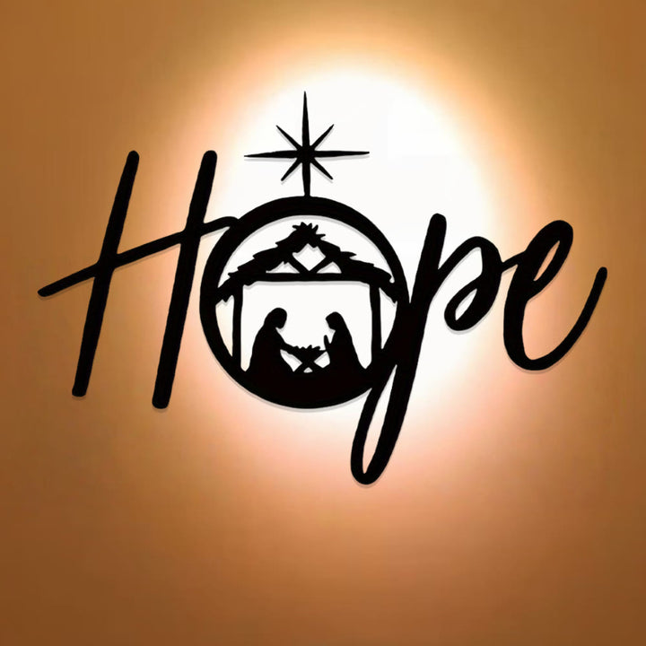 Christianartworkshop Holy Night Nativity Metal Wall Decor: Joy and Hope in His Light - image 5