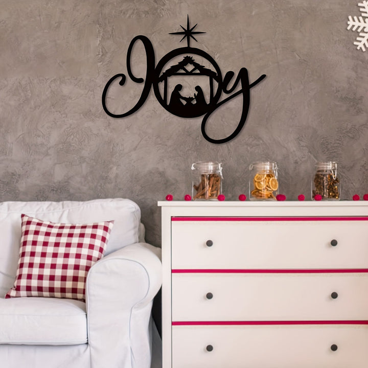 Christianartworkshop Holy Night Nativity Metal Wall Decor: Joy and Hope in His Light - image 3