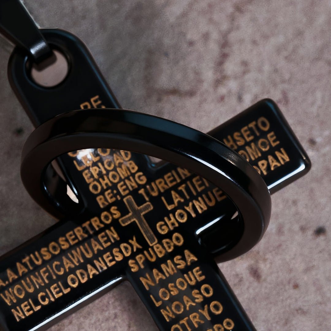 Christianartworkshop Lord's Prayer with Interlocking Ring Cross Pendant Necklace: Bold Style Sacred Meaning - image 10