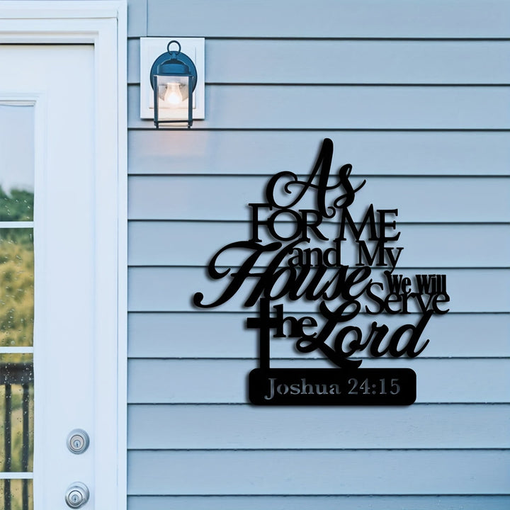 Christianartworkshop Joshua 24:15 Bible Verse Metal Wall Decor: As for Me and My House - image 7