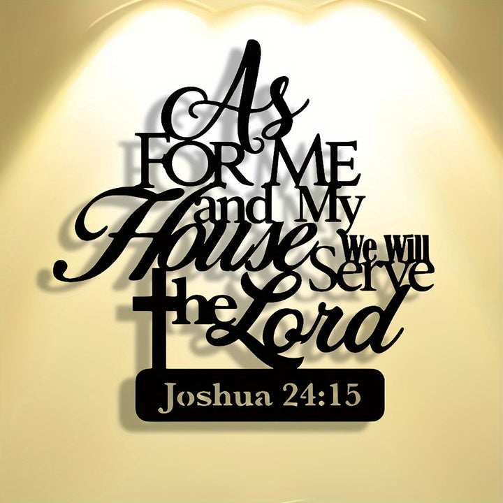 Christianartworkshop Joshua 24:15 Bible Verse Metal Wall Decor: As for Me and My House - image 14