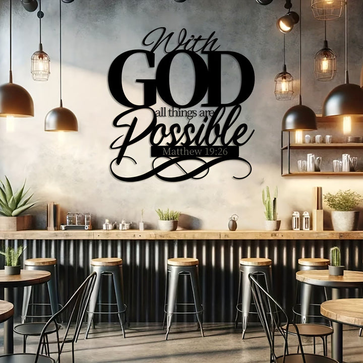 Christianartworkshop With God All Things Are Possible Metal Wall Decor for Faithful Homes - image 3