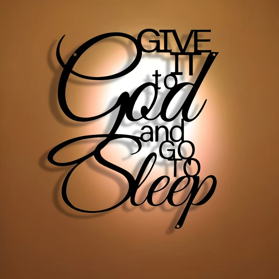 Christianartworkshop Give It to God and Go to Sleep Metal Wall Decor: Let Faith Bring Peace - image 7