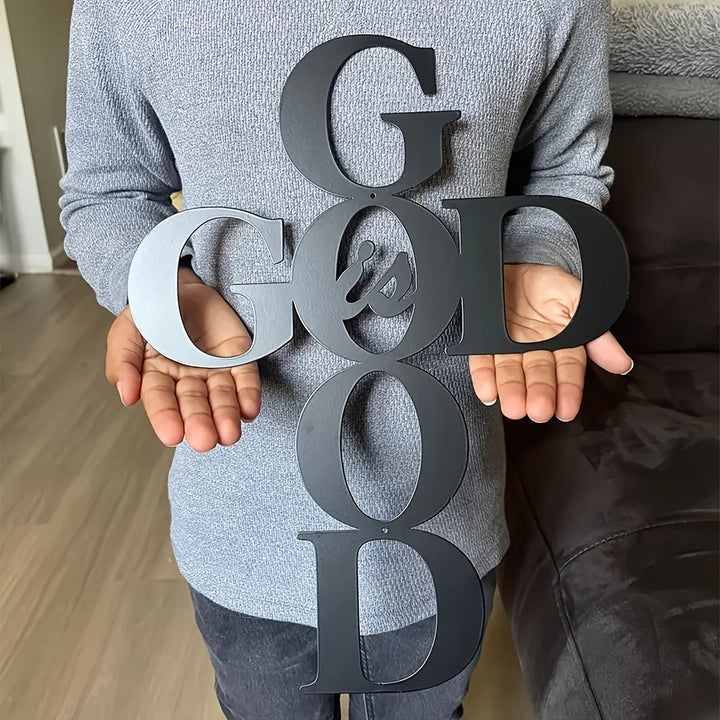 Christianartworkshop God Is Good Metal Wall Decor: Simple Yet Powerful Faith Sign - image 1