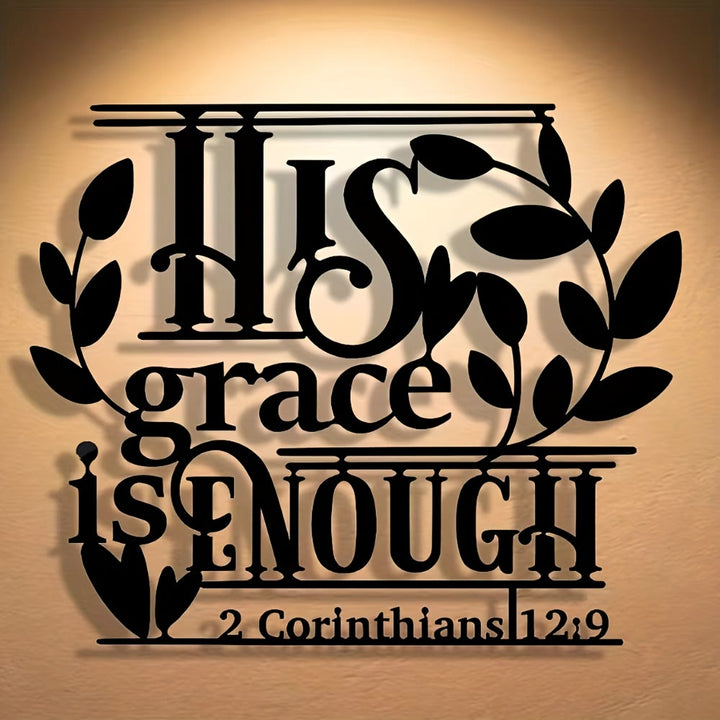 Christianartworkshop Faith Gift Metal Wall Decor: His Grace is Enough & 2 Corinthians 12:9 - image 8