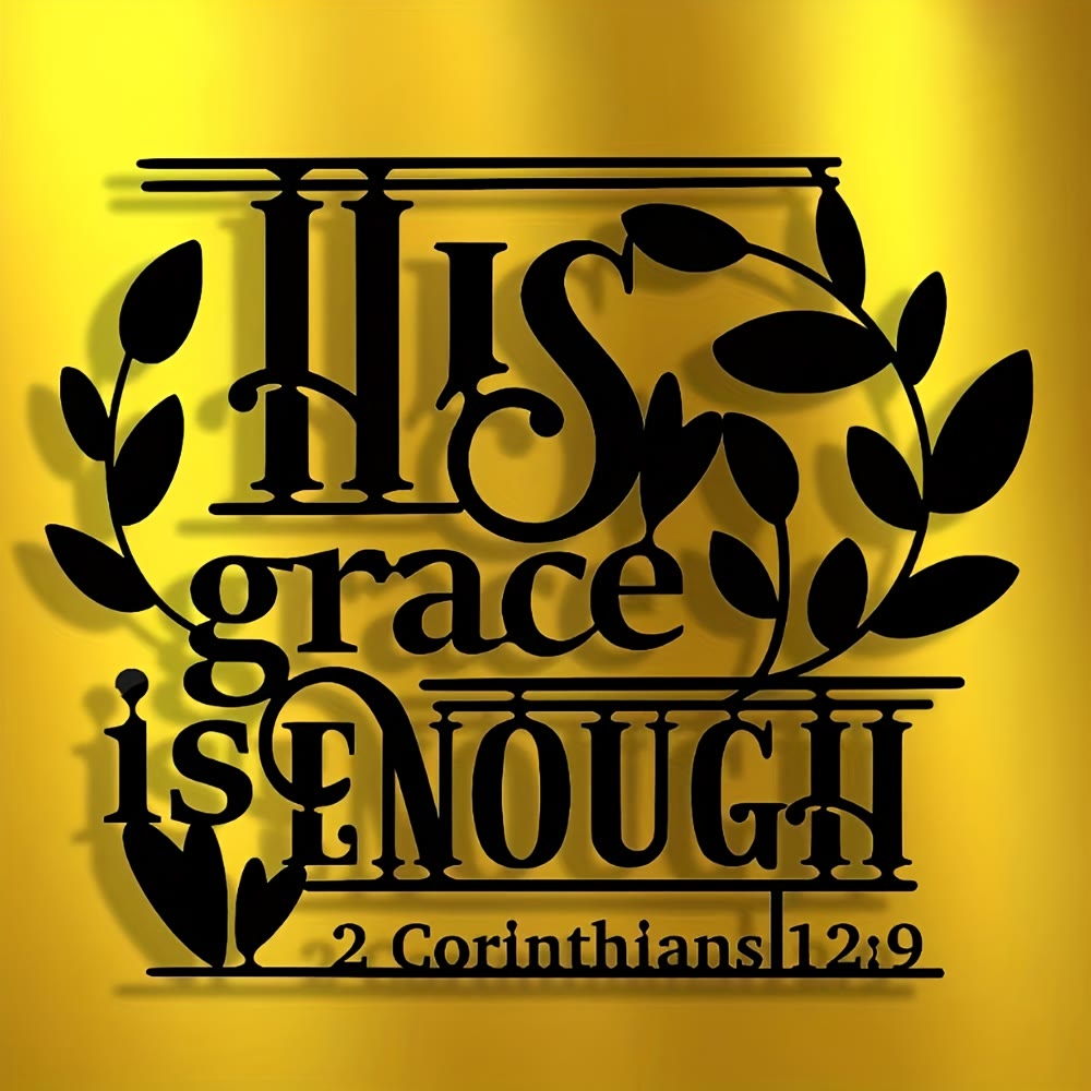 Christianartworkshop Faith Gift Metal Wall Decor: His Grace is Enough & 2 Corinthians 12:9 - image 7
