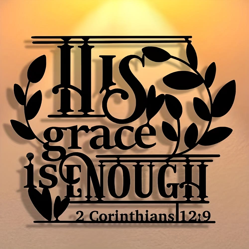Christianartworkshop Faith Gift Metal Wall Decor: His Grace is Enough & 2 Corinthians 12:9 - image 10