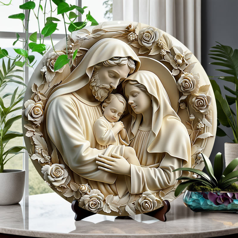 Christianartworkshop Holy Family Narrative Hanging Ornaments: Storytelling Faith Heritage Decor - Holy Family-1 - image 0