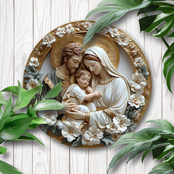 Christianartworkshop Floral Art Holy Family Hanging Ornaments: An Artistic Faith Decor - Holy Family-4 - image 4