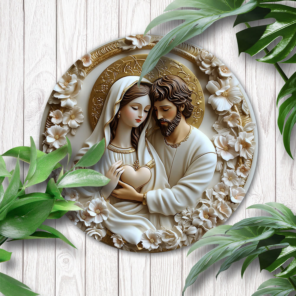 Christianartworkshop Floral Art Holy Family Hanging Ornaments: An Artistic Faith Decor - Holy Family-3 - image 3