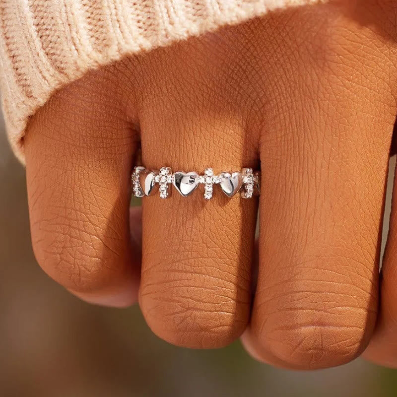 Christianartworkshop Heart & Zircon Faith Ring: Minimalist Elegance with Spiritual Significance - US 10 - image 0