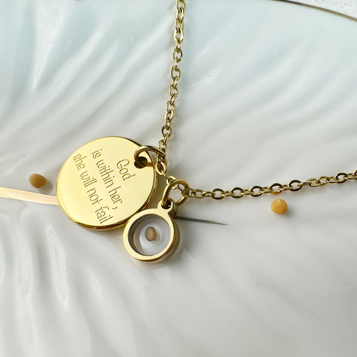 Christianartworkshop Mustard Seed Faith Over Fear Necklace: Belief - Driven Style for Every Day - Golden - image 0